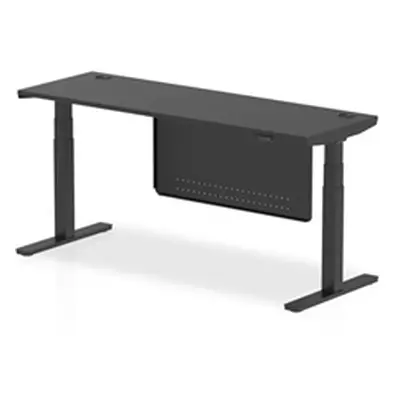 Air 1800x600 Height Adjustable Desk CP Black/Black Modesty Panel