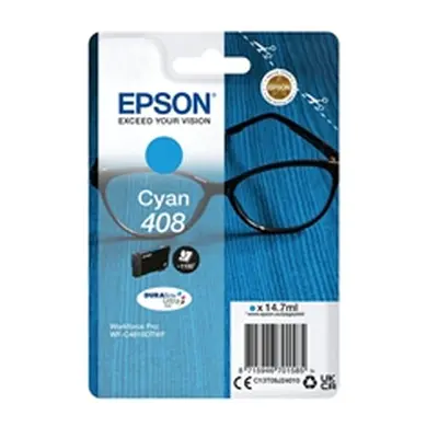 Epson 408 Ink Cartridge DURABrite Ultra Glasses Cyan C13T09J24010