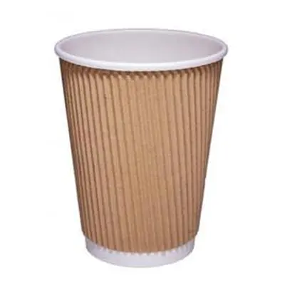 ValueX 12oz Kraft Ripple Hot Cup (Pack 25)