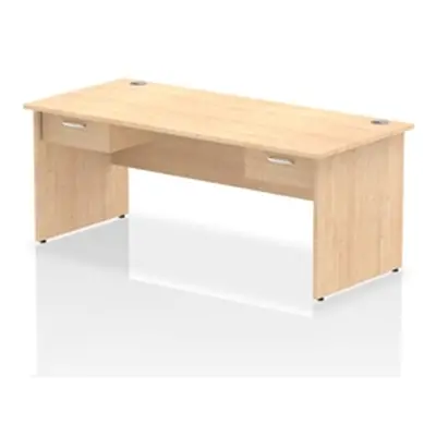 Impulse 1800x800 Desk Maple Top Panel End 2x1 Drawer Fixed Ped