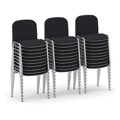 ISO Stacking Chair Black Fabric Chrome Frame (Bundle of 30)