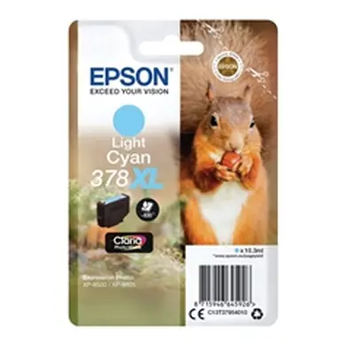 Epson 378XL Ink Cartridge Claria High Yield Squirrel Light Cyan