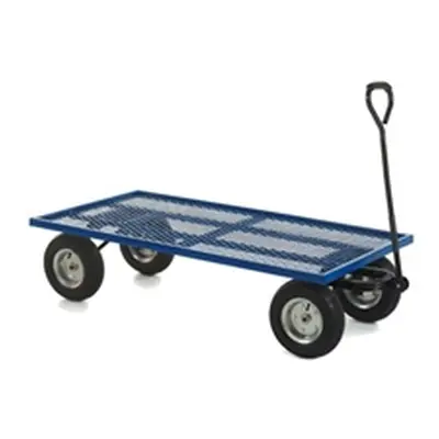 Industrial General Purpose Truck; Mesh Base Pneumatic Wheels; Blue