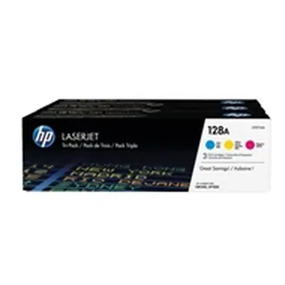 HP 128A 3-pack Cyan/Magenta/Yellow Original Toner Cartridges (CF371AM)