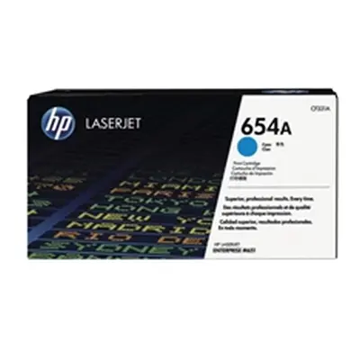 HP 654A Cyan Original LaserJet Toner Cartridge (CF331A)