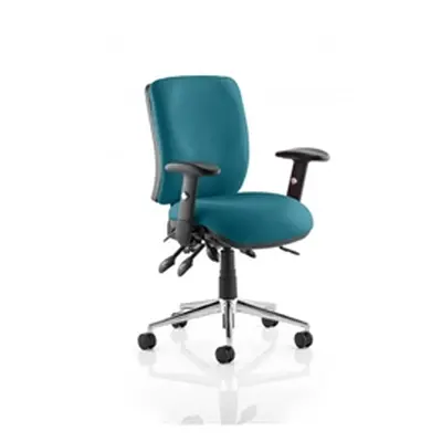 Chiro Task Operator Chair Medium Back Kingfisher Colour Wit