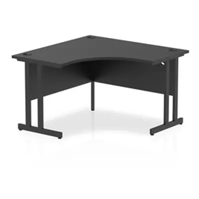 Impulse 1200mm Corner Office Desk Black Top Black Cantilever Leg