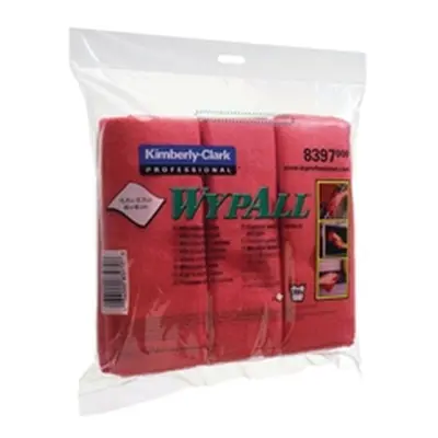 Wypall Microfibre Cloth Red (6 Pack) 8397