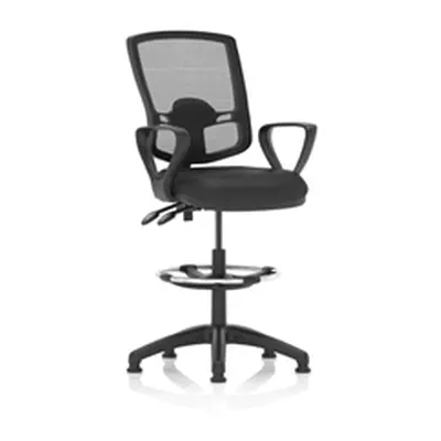 Eclipse Plus II Operator Chair Mesh Back Black Leather Draughtsman Kit