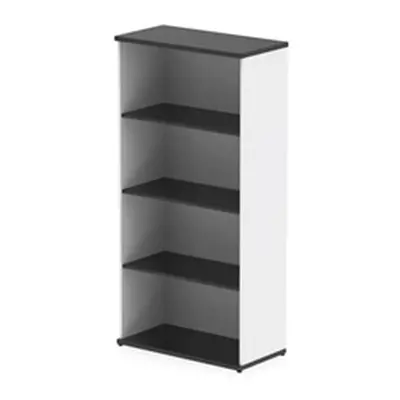 Impulse 1600mm Bookcase Black and White