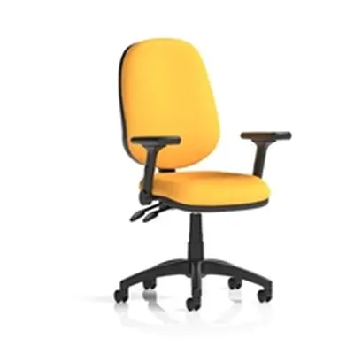 Eclipse Plus II Operator Chair Senna Yellow Adjustable Folding Arms