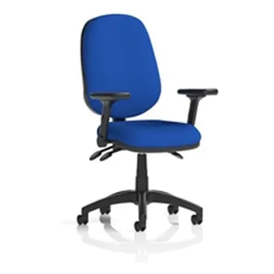 Eclipse Plus III Operator Chair Stevia Blue Adjustable Folding Arms