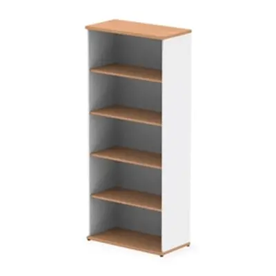 Impulse 2000mm Bookcase Oak and White