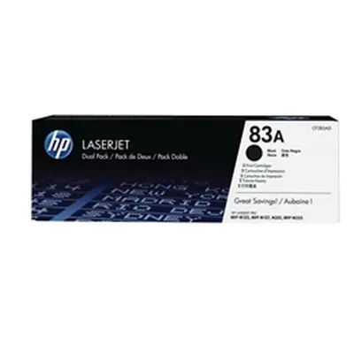 HP 83A 2-pack Black Original LaserJet Toner Cartridges (CF283AD)