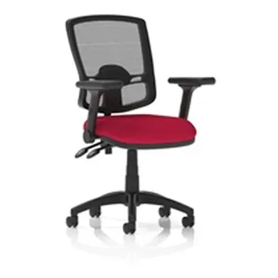 Eclipse Plus II Operator Chair Mesh Back Seat Cherry Adjustable Arms