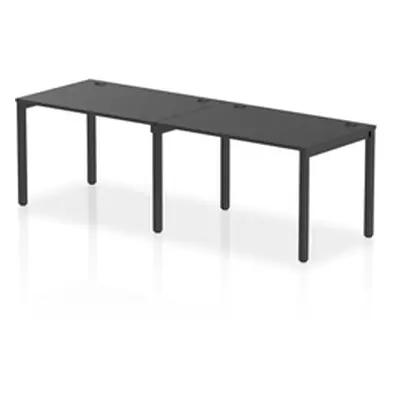 Impulse Bench Single Row 2 Person 1200 Black Frame Bench Desk Black