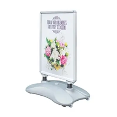 Deflecto A1 Water Based Pavement Display Board with Snap Frame Silver