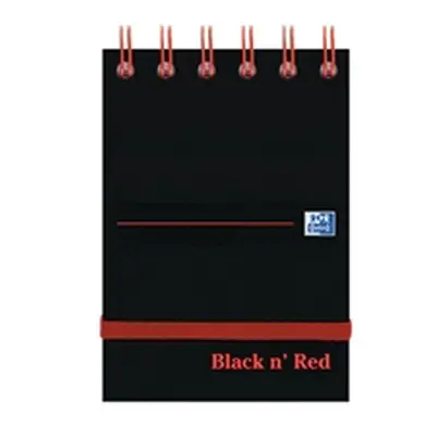 Black n' Red Wirebound Ruled Elasticated Notepad 140 Pages A7 (Pack 5)