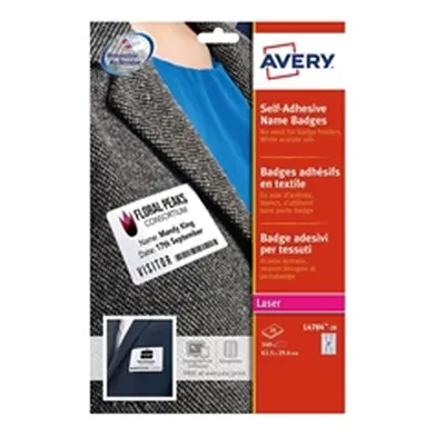 Avery Self Adhesive Name Badge 63.5x29.6mm 27 Per Sheet - L4784-20