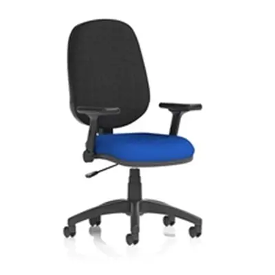 Eclipse Plus I Operator Chair Stevia Blue Adjustable Folding Arms