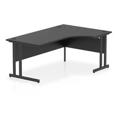 Impulse 1800 RH Crescent Desk Black Top Black Cantilever Leg