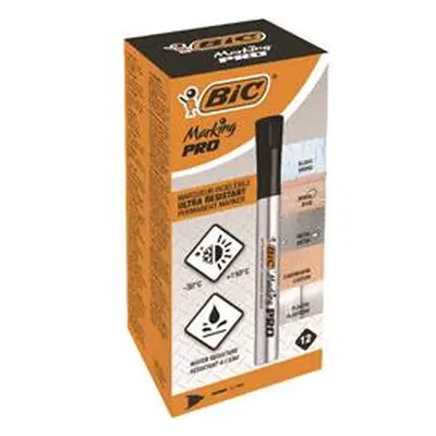 Bic Marking PRO Permanent Marker Black (12 Pack)