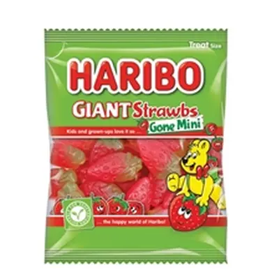 Haribo Strawbs Gone Mini Bags 16g (Pack of 100) 6954