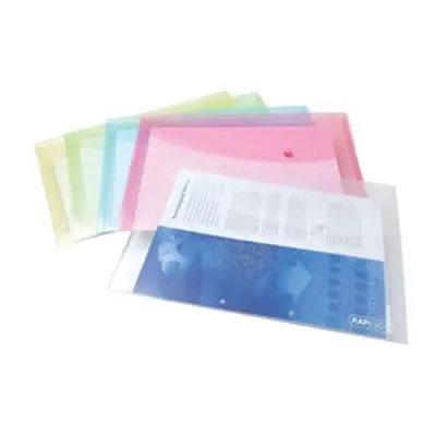 Rapesco Popper Wallet Foolscap Assorted Pastel (5 Pack) 0