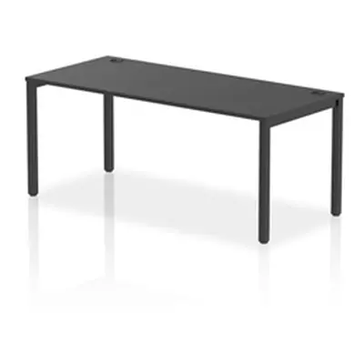 Impulse Bench Single Row 1800 Black Frame Office Bench Desk Black