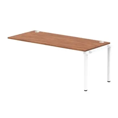 Impulse Bench Single Row Ext Kit 1800 White Frame Bench Desk Walnut