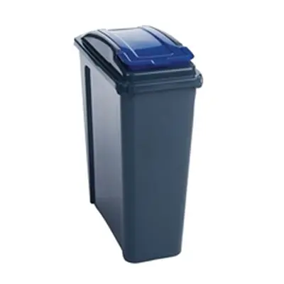 VFM Recycling Bin With Lid 25 Litre Blue