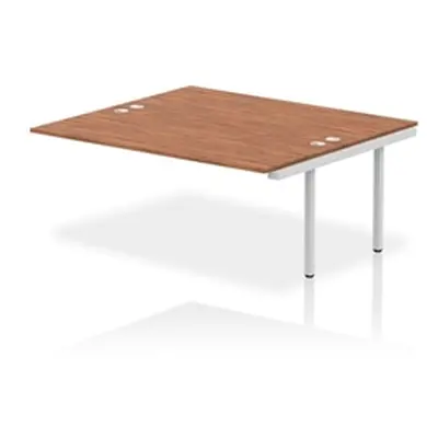 Impulse Bench B2B Ext Kit 1800 Silver Frame Office Bench Desk Walnut