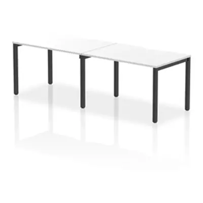 Evolve Plus 1200mm Single Row 2 Person Bench Desk White/Black