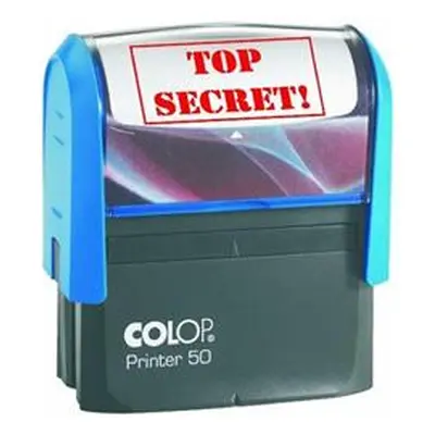 Colop Printer 50 (69 x 30mm) Word Stamp TOP SECRET Red - C144791TOP