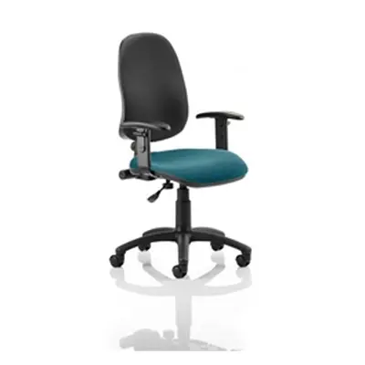 Eclipse I Lever Task Operator Chair Black Back Kingfisher C