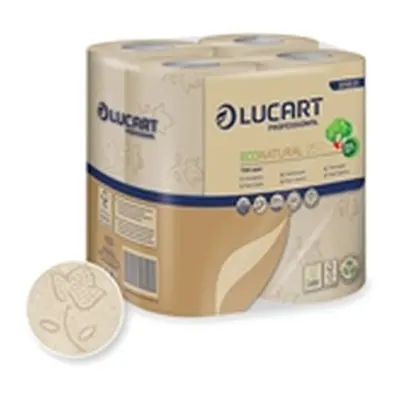 Lucart EcoNatural Conventional Toilet Rolls (8 Packs of 8 Rolls)