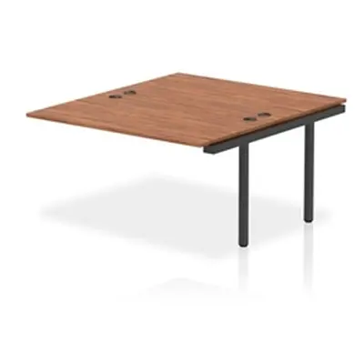 Impulse Bench B2B Ext Kit 1400 Black Frame Office Bench Desk Walnut