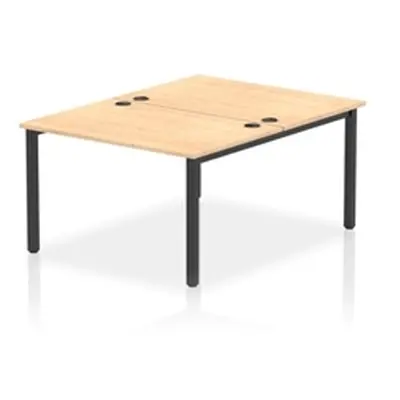 Impulse Bench B2B 2 Person 1200 Black Frame Office Bench Desk Maple