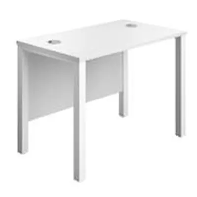 Goal Post Rectangular Desk 1000X600 White-White