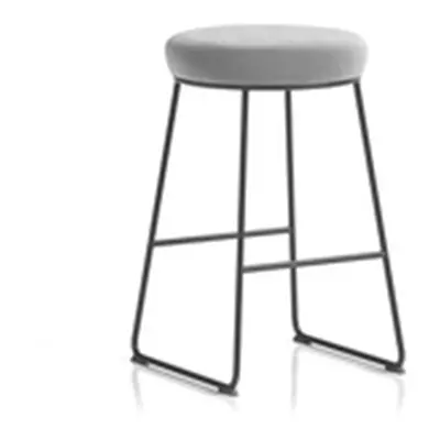 Turin Stool Black Frame Grey Seat Pad