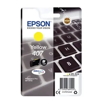 Epson 407 Ink Cartridge DURABrite Ultra WF-4745 Series Keyboard Yellow