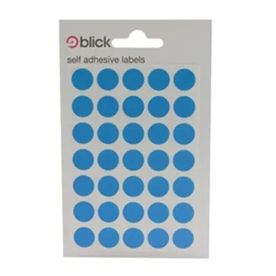 Blick Coloured Labels in Bags Round 13mm Dia 140 Per Bag - RS003953