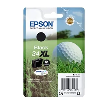 Epson 34XL Ink Cartridge DURABrite Ultra High Yield Golf Ball Black