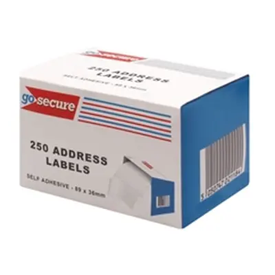 GoSecure 250 Address Labels (Pack of 1500) PB02278