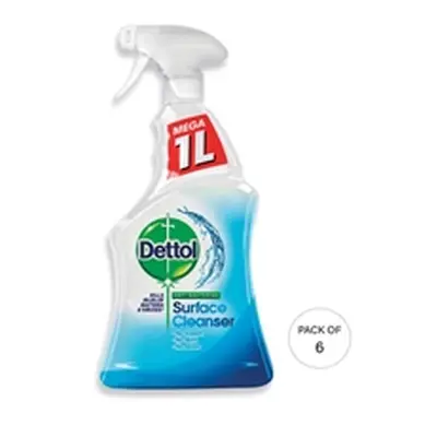 Dettol Surface Cleaner Trigger Spray No Fragrance 1L (Pack 6) 3165417