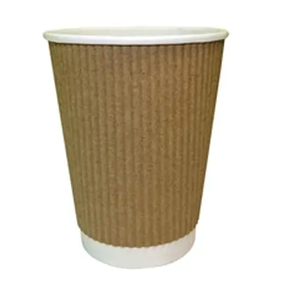 Cup 12oz Kraft Ripple (Pack of 500) NU903002