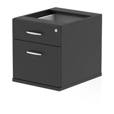 Impulse 2 Drawer Fixed Pedestal Black