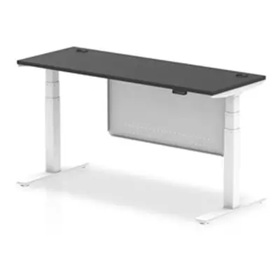 Air 1600x600 Height Adjustable Desk CP Black/White Modesty Panel