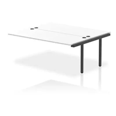 Impulse Bench B2B Ext Kit 1800 Black Frame Office Bench Desk White