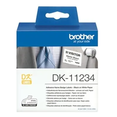 Brother Name Badge Labels 60 x 86mm 260 Labels Per Roll White DK-11234